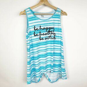 Anne Klein Workout Graphic Tank Top Stripes